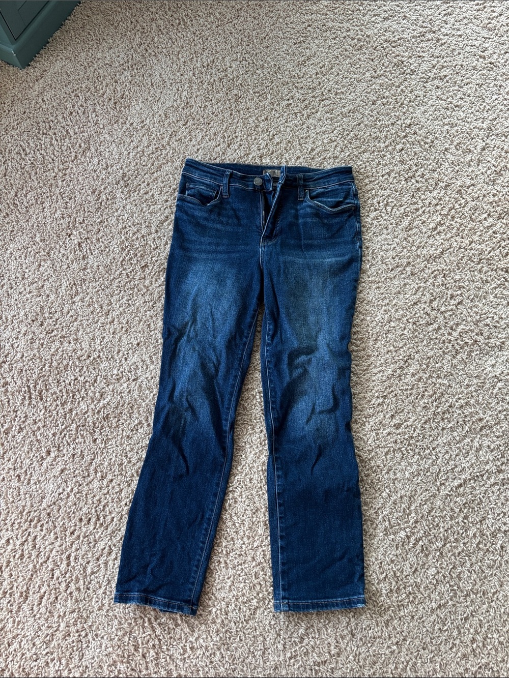 Kut from the Kloth Dark Blue Straight-Leg Jeans
